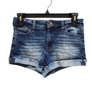 Celebrity Pink The Honey Jean Shorts Women's sz 26 Blue Distressed Cuffed Denim